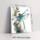 1Pc Wooden Framed Canvas Nordic Style Colorful Dragonfly Canvas Posters Art For Home Decoration Pattern Wall Art Decor For Living Room Bedroom Office Restaurant Bar Wall Decor WaterproOf Painting Print Artwork.12x16inch