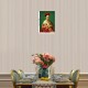 1Pc Canvas Inner Wooden Frame Artista Mexicana Famosa Inspired Floral Canvas Art Poster Vibrant Wall Decor Painting In Sky Blue Ginger Mixed White Pink Black