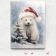 A Wooden Frame Christmas Polar Bear Canvas Art Holiday Wall Hanging Decoration Suitable For Living Room Bedroom Office Cafe-Gift Preparation Packaging Painting A Wooden Frame Christmas Polar Bear Canvas Art Holiday Wall Hanging Decoration Suitable For Living Room Bedroom Office Cafe-Gift Preparation Packaging Painting