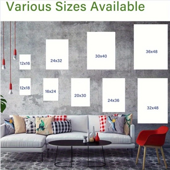 1Pc Large-Scale Wooden Framed Canvas Painting - Vibrant Wall Art Prints With Sturdy Frame Perfect For Living Room & Bedroom Decoration High-Quality Artwork Easy To Hang Adds Elegance To Any Space