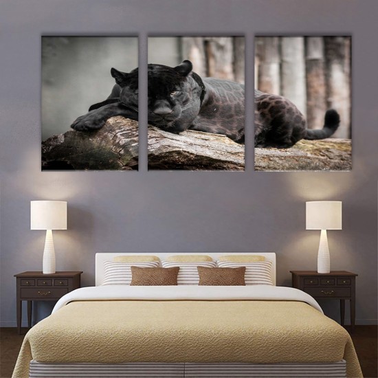 3Pc Wooden Inner Frame Canvas Painting Artwork Wall Art Hanging Animal Panther Panther Poster Canvas Printing Wall Art Painting Bedroom Home Office Decorations 3Pc Wooden Inner Frame Canvas Painting Artwork Wall Art Hanging Animal Panther Panther Poster Canvas Printing Wall Art Painting Bedroom Home Office Decorations
