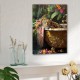1Pc Canvas Inner Wooden Frame Vintage Leopard in Bathtub Canvas Wall Art Elegant Big Cat Printable Decor Family Theme Home Decor Ready To Hang Ideal For Bedroom 1Pc