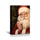 Wooden Frame Christmas Painting Cloth Mural-Santa Portrait Painting Printing Holiday Decoration Living Room Bedroom Furnishing Decoration