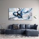 Modern Abstract Large Abstract Wall Art - Blue And White Canvas Picture Artwork Wall art For living room And Office Oversized wall Decor - Thickness 1.5 Inch Modern Abstract Large Abstract Wall Art - Blue And White Canvas Picture Artwork Wall art For living room And Office Oversized wall Decor - Thickness 1.5 Inch