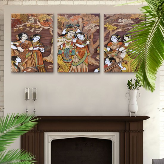 3 Pieces Wooden Frame Canvas Wall Art Ready To Hang Radha Krishna Hindu Gods Art Poster Decoration Hanging Living Room Bedroom Picture Art Stretched And Framed Ready To Hang 3 Pieces Wooden Frame Canvas Wall Art Ready To Hang Radha Krishna Hindu Gods Art Poster Decoration Hanging Living Room Bedroom Picture Art Stretched And Framed Ready To Hang