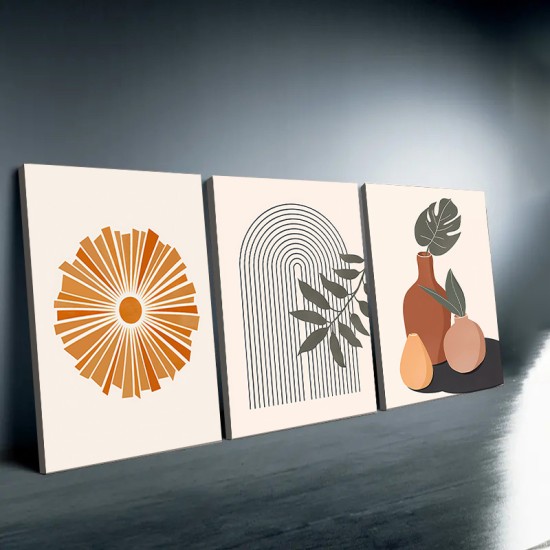 3-Piece Framed Simplistic Nordic Abstract Geometric Line Art - Vibrant Orange Bottle-Inspired Canvas Paintings - Ideal Boho Decor For Bedroom Living Room Office And Home With Unique Gift Idea 3-Piece Framed Simplistic Nordic Abstract Geometric Line Art - Vibrant Orange Bottle-Inspired Canvas Paintings - Ideal Boho Decor For Bedroom Living Room Office And Home With Unique Gift Idea