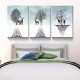 3Pc Wooden Inner Frame Canvas Painting Art Elk And Dead Tree Snow Scene Art Paintings Simple Christmas Pattern Artwork Wall Painting Living Room Bedroom Bathroom Office Corridor Wall Decoration Hanging Directly