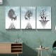 3Pc Wooden Inner Frame Canvas Painting Art Elk And Dead Tree Snow Scene Art Paintings Simple Christmas Pattern Artwork Wall Painting Living Room Bedroom Bathroom Office Corridor Wall Decoration Hanging Directly
