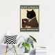 1Pc Wooden Inner Frame Canvas Painting Art Retro Black Cat COffee Canvas Poster Retro Cat Canvas Painting Wall Decoration Art Coffee Artistic Home Decoration Suitable For Home/Living Room Holiday Decoration 1Pc Wooden Inner Frame Canvas Painting Art Retro Black Cat COffee Canvas Poster Retro Cat Canvas Painting Wall Decoration Art Coffee Artistic Home Decoration Suitable For Home/Living Room Holiday Decoration