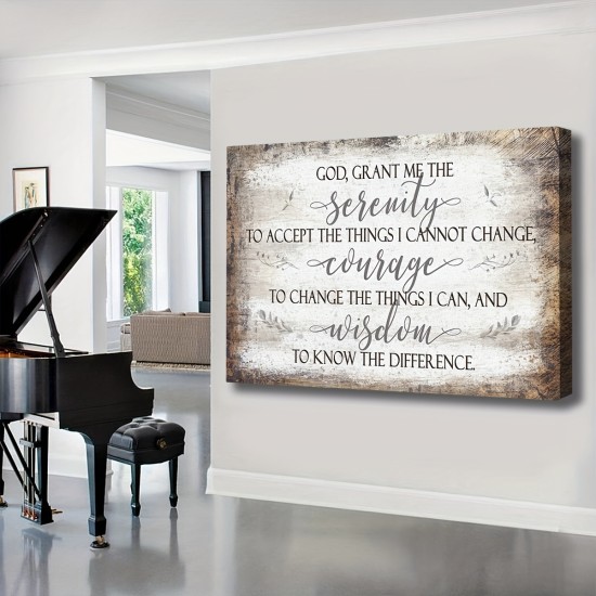 1Pc Framed Canvas Poster Rustic Serenity Prayer Painting Canvas Wall Art Artwork Wall Painting For Gift Bedroom Office Living Room Cafe Bar Wall Decor Home And DormiTory Decoration Ready To Hang (Out Of the box)Wooden Frame 1Pc Framed Canvas Poster Rustic Serenity Prayer Painting Canvas Wall Art Artwork Wall Painting For Gift Bedroom Office Living Room Cafe Bar Wall Decor Home And DormiTory Decoration Ready To Hang (Out Of the box)Wooden Frame