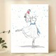 1Pc Canvas inner Wooden Frame Nutcracker Ballet Poster: Minimalist Art For Living Room Bedroom Office Bathroom Kitchen And More Spring And Winter Seasons Ink On Canvas Wall Art