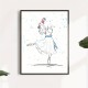 1Pc Canvas inner Wooden Frame Nutcracker Ballet Poster: Minimalist Art For Living Room Bedroom Office Bathroom Kitchen And More Spring And Winter Seasons Ink On Canvas Wall Art