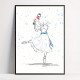 1Pc Canvas inner Wooden Frame Nutcracker Ballet Poster: Minimalist Art For Living Room Bedroom Office Bathroom Kitchen And More Spring And Winter Seasons Ink On Canvas Wall Art