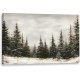1Pc Wooden Inner Frame Canvas Painting Art Vintage Christmas Tree Canvas Wall Art Winter Pine Poster Christmas Tree Print Oil Painting Country Picture Print Wall Decor Aesthetic Bedroom Apartment