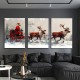 3 Pcs Wooden Frame Canvas Painting Artwork Vintage Santa Claus And Reindeer Christmas Car Suit-Suitable For Your Living Room Bedroom Or Hallway Christmas Decoration Wooden Frame Ready To Hang 3 Pcs Wooden Frame Canvas Painting Artwork Vintage Santa Claus And Reindeer Christmas Car Suit-Suitable For Your Living Room Bedroom Or Hallway Christmas Decoration Wooden Frame Ready To Hang
