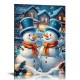 Winter Fairy Tale Charming Snowman Couple Canvas Painting with Wooden Frame-Christmas Festival Wall Decoration Winter Home Decoration Suitable For Living Room And Happy Holidays Winter Fairy Tale Charming Snowman Couple Canvas Painting with Wooden Frame-Christmas Festival Wall Decoration Winter Home Decoration Suitable For Living Room And Happy Holidays