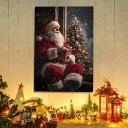 A Canvas Wall Art Print-Festival Canvas Wall Art Print-Christmas Decorative Pendant-No Electricity Modern Style Home Decoration Suitable As A Gift For Bathroom