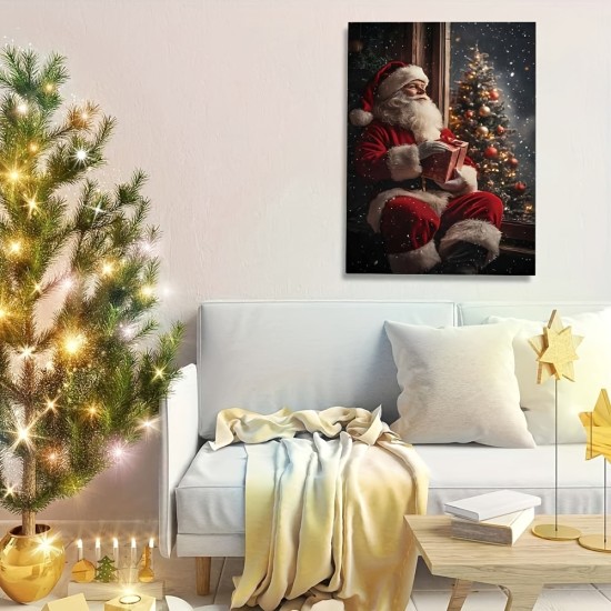 A Canvas Wall Art Print-Festival Canvas Wall Art Print-Christmas Decorative Pendant-No Electricity Modern Style Home Decoration Suitable As A Gift For Bathroom A Canvas Wall Art Print-Festival Canvas Wall Art Print-Christmas Decorative Pendant-No Electricity Modern Style Home Decoration Suitable As A Gift For Bathroom