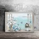 1Pc Wooden Framed Coastal Flower Bathroom Wall Art Farmhouse CotTon Hydrangea Floral Bathroom Wall Decor Rustic Blue Beach Butterfly Pictures Prints Painting Framed Canvas Artwork For Living Room Bedr 1Pc Wooden Framed Coastal Flower Bathroom Wall Art Farmhouse CotTon Hydrangea Floral Bathroom Wall Decor Rustic Blue Beach Butterfly Pictures Prints Painting Framed Canvas Artwork For Living Room Bedr