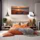 20x40in Wrapped Canvas Heart-Shaped Seaside Sunset LAndscape Painting - Unique Art Deco Coastal Wall Art For Bedroom Office Living Room Cafe Bar - HAnd-Painted On Canvas with Pine Wood Frame Perfect For Fall And Spring Decor 20x40in Wrapped Canvas Heart-Shaped Seaside Sunset LAndscape Painting - Unique Art Deco Coastal Wall Art For Bedroom Office Living Room Cafe Bar - HAnd-Painted On Canvas with Pine Wood Frame Perfect For Fall And Spring Decor