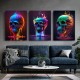 3Pc Halloween Wooden Frame Canvas Painting Cyberpunk Art Abstract Skull Canvas Wall Art Color Human Skull Canvas Art Printing Skull Picture Printing Boys Room Halloween Day Of the Dead Decoration Fantasy Artwork Ideal Gift 3Pc Halloween Wooden Frame Canvas Painting Cyberpunk Art Abstract Skull Canvas Wall Art Color Human Skull Canvas Art Printing Skull Picture Printing Boys Room Halloween Day Of the Dead Decoration Fantasy Artwork Ideal Gift