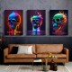 3Pc Halloween Wooden Frame Canvas Painting Cyberpunk Art Abstract Skull Canvas Wall Art Color Human Skull Canvas Art Printing Skull Picture Printing Boys Room Halloween Day Of the Dead Decoration Fantasy Artwork Ideal Gift 3Pc Halloween Wooden Frame Canvas Painting Cyberpunk Art Abstract Skull Canvas Wall Art Color Human Skull Canvas Art Printing Skull Picture Printing Boys Room Halloween Day Of the Dead Decoration Fantasy Artwork Ideal Gift