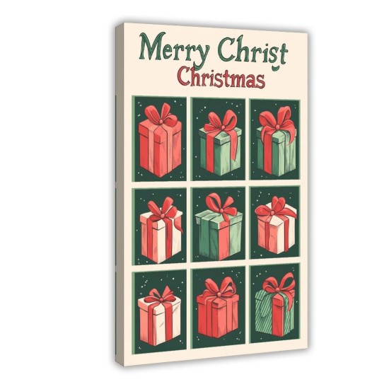 Festival Christmas Bowknot Canvas Wall Art-Modern CarToon Poster Home & Office Decorations Perfect Gift Festival Christmas Bowknot Canvas Wall Art-Modern CarToon Poster Home & Office Decorations Perfect Gift