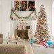 3Pc Wooden Frame F Canvas Painting Artwork Christmas Canvas Painting Printing Christmas Tree And Bell Atmosphere PhoTo Poster Artistic Living Room Bedroom Office Wall Decoration
