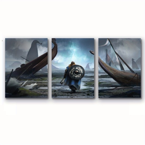3 Pieces Wood Frame Canvas Wall Painting Ready To Hang Viking Warrior Fantasy Poster Room Decoration Art Stretch And Frame Ready To Hang Pictures Room Decoration Art Stretch And Frame Ready To Hang 3 Pieces Wood Frame Canvas Wall Painting Ready To Hang Viking Warrior Fantasy Poster Room Decoration Art Stretch And Frame Ready To Hang Pictures Room Decoration Art Stretch And Frame Ready To Hang